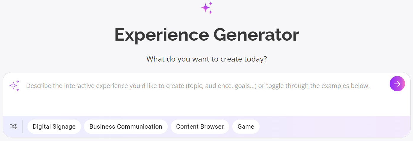Try Experience Generatort
